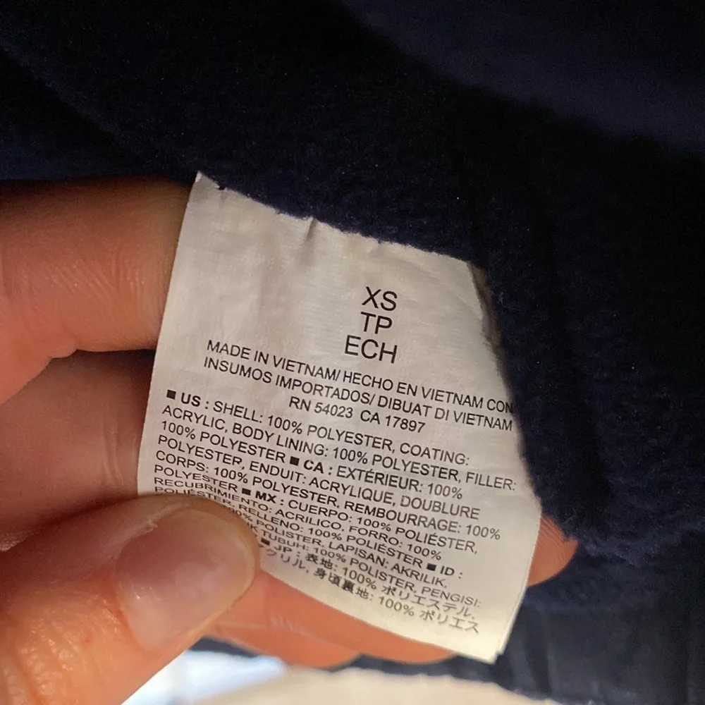 OLD NAVY navy blue quilted puffer vest